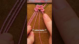 Tutorial Collar Hadas  Tejido con nudos e hilo diy [upl. by Khoury]