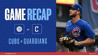 Cubs vs Guardians Game Highlights  81424 [upl. by Tterrej]