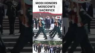 watch  Indian PM Modi Commemorates Fallen Soldiers At Moscow Memorial [upl. by Elokkin]