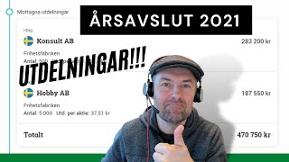 Årsavslut för företagen 2021 och utdelning aktiebolag med huvudregeln och förenklingsregeln [upl. by Zabrine343]