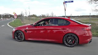 Alfa Romeo Giulia Quadrifoglio 29 V6 with RAGAZZON EXHAUST Lovely Accelerations [upl. by Dupuis]