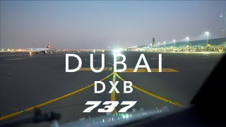 DUBAI  BOEING 737 TAKEOFF 4K [upl. by Htinek790]