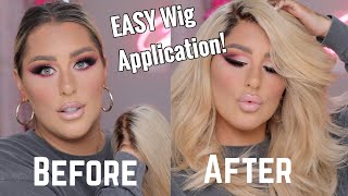 EASY HOW TO APPLY LACE WIGS TUTORIAL CHRISSPY [upl. by Schellens]