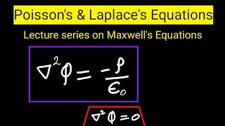 Lec 3 Poissions amp Laplaces Equations  Maxwells Equations [upl. by Ahsinej699]