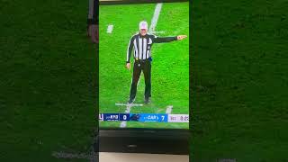 Shawn Hochuli says false start penalty in German [upl. by Knick676]