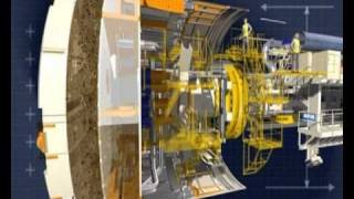 Tunnel excavation with NFM Technologies slurry tunnel boring machines [upl. by Clair]