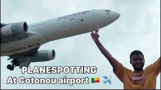 CLOSEUP PLANESPOTTING  Cotonou cadjehoun airport  Airbus Boeing Ilyushin  amp ATR aircraft [upl. by Euqinomod997]