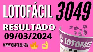 🍀 Resultado Lotofácil 3049 [upl. by Layod74]