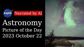 APOD 20231022  Ghost Aurora over Canada Narrated by Brian [upl. by Hakkeber]