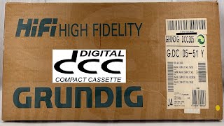 Unboxing a Grundig 305 Digital Compact Cassette Deck [upl. by Madson]