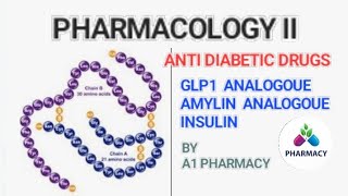 ANTI DIABETIC DRUGS  GLP1 ANALOGOUE INSULIN AMYLIN ANALOGOUE [upl. by Nomi]