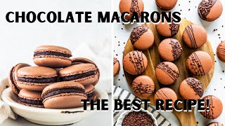 Chocolate Macarons  the BEST recipe Swiss Method [upl. by Lewes260]