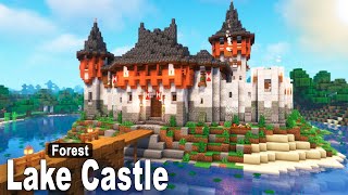 Minecraft How to build a Diorite Lake Castle  Tutorial part 1 [upl. by Dubois]