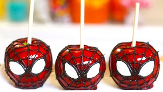 SPIDERMAN CANDY APPLES  NERDY NUMMIES [upl. by Tecla]