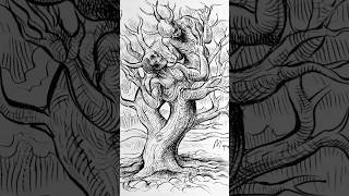 Dark Gothic Drawing  Lost Arboreal Souls [upl. by Akirderf]