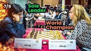 Vaishali OUTWITS former World Champion Stefanova  FIDE Grand Swiss [upl. by Nivag]