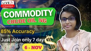 6 NOV  MCX Live Trading  Crude Oil Live Trading  Commodity Trading Live Stock Market Live mcx [upl. by Nallad583]