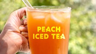 How To Make Peach Iced Tea  The Best Fresh Cold Brew Drink [upl. by Si884]