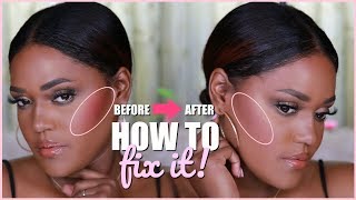 How To Fix Overdone Blush  Makeup Hack  Tips amp Tricks [upl. by Eelessej]