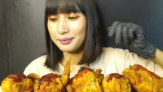 ASMR EATING SPICY FRIED CHICKEN  SO DELICIOUS 🍗🍗🍗 [upl. by Daniel517]