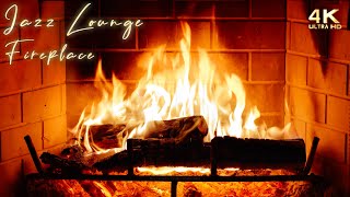 Relaxing Jazz Lounge Music Fireplace  Cozy Night Jazz Ambience [upl. by Lewej191]