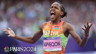 Faith Kipyegon wins HISTORIC third 1500m Olympic gold  Paris Olympics  NBC Sports [upl. by Ced]