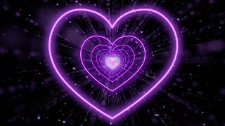 Love Heart💜Purple Heart Background Heart Tunnel Background  Animated Background 3Hours [upl. by Yetak]