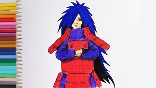 How To Draw Madara Uchiha From Naruto  Easy Madara Uchiha Drawing Step By Step [upl. by Airtemak3]