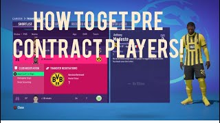 HOW TO GET PRE CONTRACT PLAYERS IN FIFA23 CAREER MODE [upl. by Ecaroh]