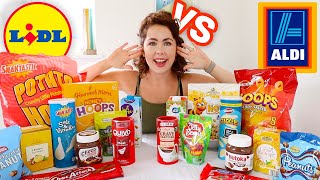 ALDI VS LIDL BLINDFOLDED TASTE TEST CHALLENGE Shocked 2020 [upl. by Canotas218]