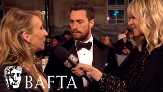 Sam amp Aaron TaylorJohnson Red Carpet Interview  BAFTA Film Awards 2017 [upl. by Paza35]