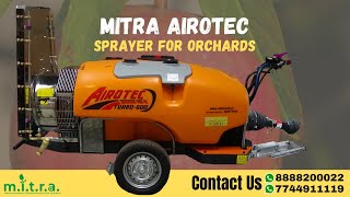 Airotec Turbo 600  Spraying in Pomegranate Farm  Orchard spraying made easy with MITRA sprayer [upl. by Birgit]