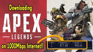 Downloading Apex Legends at 1000Mbps1Gbps  Gigabit Internet [upl. by Maidel]