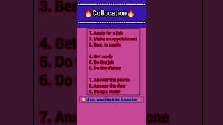 👉Collocation 🔥collocation are words that often go together english youtubeshorts shorts [upl. by Otte647]