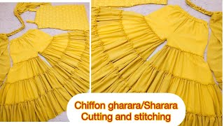 GhararaSharara Cutting and Stitching  Gharara EASY makingLatest Sharara Dress Design [upl. by Llabmik931]