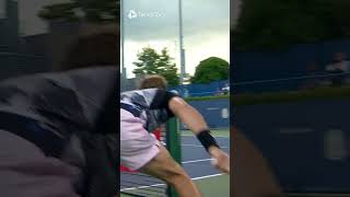 Stefanos Tsitsipas Goes Around The Net [upl. by Akimehs]