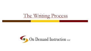 What is The Writing Process and How can it Help Your Writing [upl. by Aloap851]