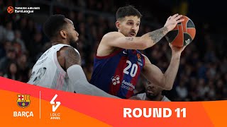 FC BarcelonaLDLC ASVEL Villeurbanne  Round 11 Highlights  202324 Turkish Airlines EuroLeague [upl. by Millard185]