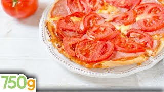 Recette de Tarte fine à la tomate  750g [upl. by Nabalas300]