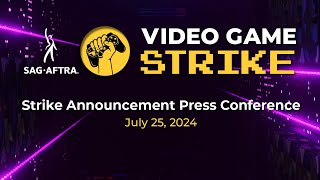 SAGAFTRA Video Game Strike Press Conference [upl. by Htenay273]