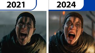 Hellblade 2  2021 Gameplay VS 2024 Final Version  Graphics Comparison Analista de Bits [upl. by Viviane]