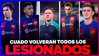 🤔¿CUANDO REGRESARAN TODOS LOS LESIONADOS DEL FC BARCELONA [upl. by Miah]