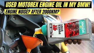 MOTOREX ENGINE OIL REVIEW BMW G310R BIKE 10W50 SYNTHETIC OIL CASTROL LIQUIMOLY BMW 310GS RR RTR [upl. by Arluene992]