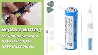 Philips Sonicare Electric Toothbrush Battery Replace for HX63 HX65 HX67 HX69 HX93 Series [upl. by Andrus]