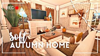 🍁 soft autumn one story house  no gamepass  bloxburg build amp tour  itapixca builds [upl. by Dnalor197]