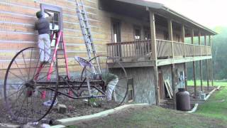 Log Home Chinking amp Caulking Raleigh  Rowen  Mecklenburg NC  SC  VA [upl. by Nuarb]