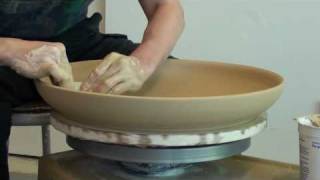 5 Throwing a Large Platter on the Pottery Wheel with HsinChuen Lin [upl. by Nilrem]