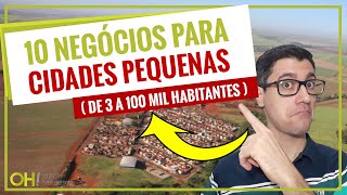 10 NEGÓCIOS PARA CIDADES PEQUENAS DE 3 A 100 MIL HABITANTES  EMPREENDA NEGÓCIOS LUCRATIVOS [upl. by Akirrehs813]