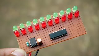 Invert LED chaser using CD4017 and NE555 IC [upl. by Negroj371]