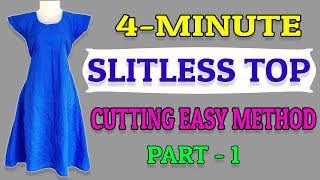 Slitless Kurti Top Cutting Easy Method Part  1 [upl. by Atinna308]